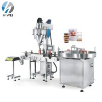 Multi function glass jar capping drinking straw packing machine